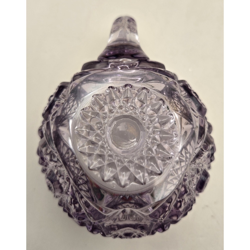 Lilac Crystal Cup Starburst Pattern. Hand Crafted 1990's (#19) - Picture 5 of 10